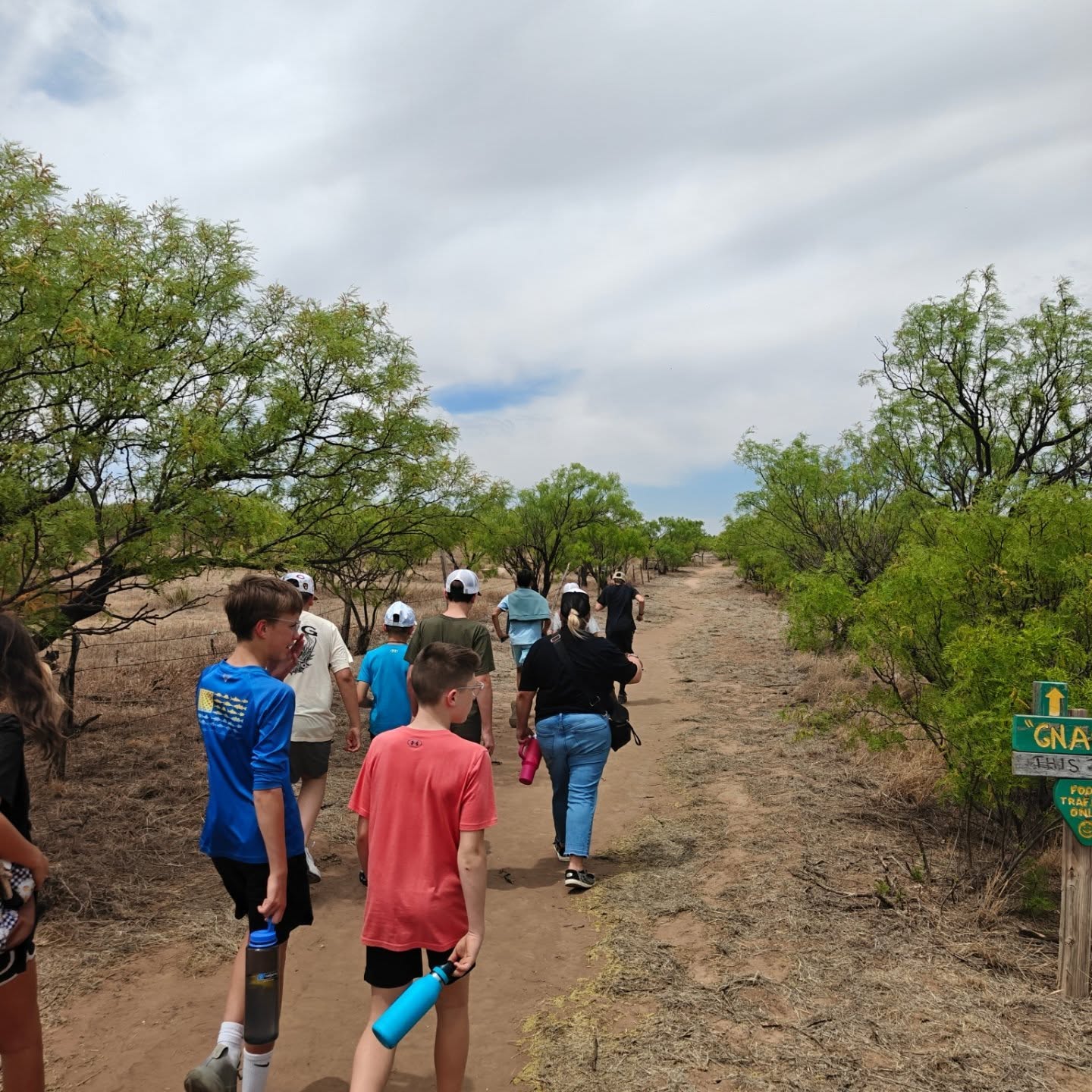 kids on trail